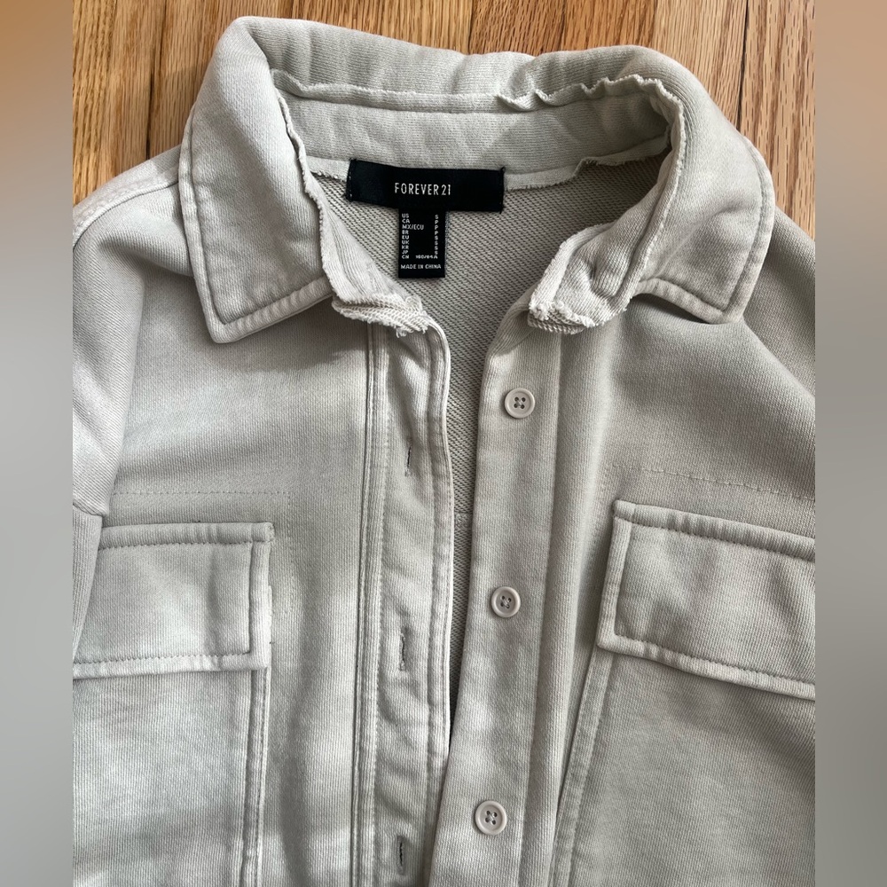 Forever 21 light gray shacket